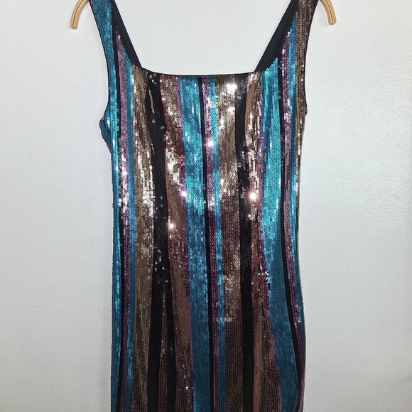 Aqua Dresses & Skirts - Sequin Mini Dress Multicolor